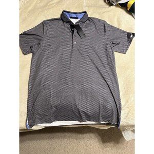 NWT Greyson Diamonds All Day Polo Size L Dark Heather Grey